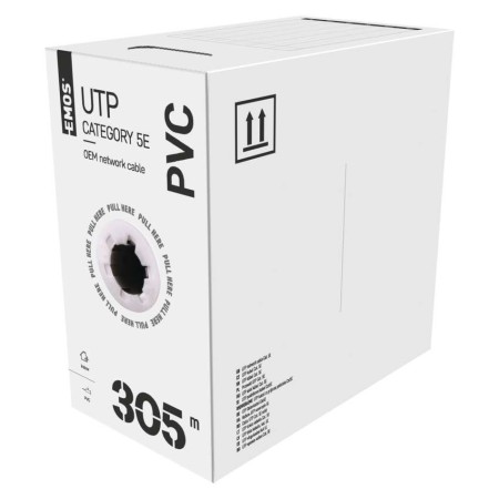 Cavo di rete UTP Cat5e 305m con conduttori CCA e guaina PVC grigio EMOS S9128 Cavo di rete UTP Cat5e 305m con conduttori CCA e guaina PVC grigio EMOS S9128