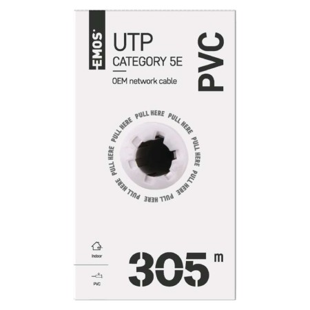 Cavo di Rete UTP Cat5e 305m PVC CCA, 100Mbps, CPR Eca | EMOS S9128