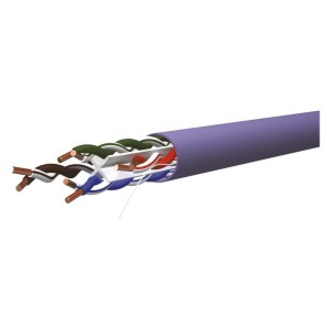 Cavo di rete UTP Cat6 305m con conduttori in rame puro e guaina LSZH viola EMOS S9132 2