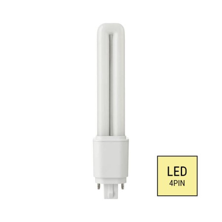 Lampadina LED PLC G24q 4 pin 9W vetro T34x168mm luce calda 3000K sostituisce fluorescente 26W Lampadina LED PLC G24q 4 pin 9W vetro T34x168mm luce calda 3000K sostituisce fluorescente 26W