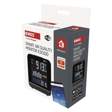 Monitor Qualità Aria CO2 con Temperatura e Umidità | EMOS GoSmart E30300