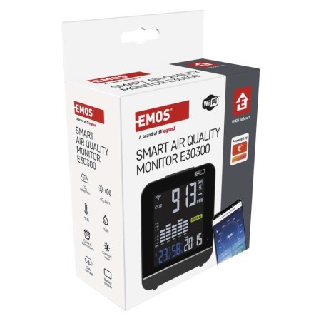 Monitor Qualità Aria CO2 con Temperatura e Umidità | EMOS GoSmart E30300