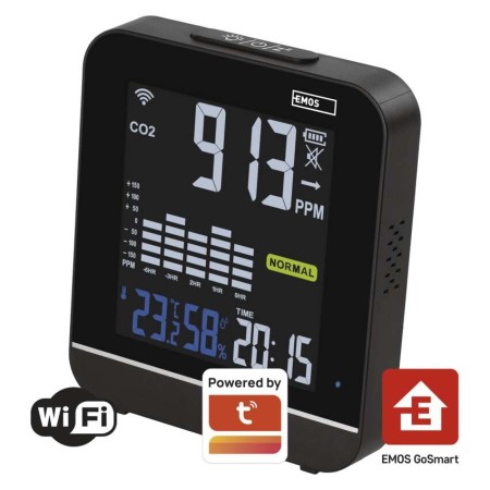 Monitor Qualità Aria CO2 con Temperatura e Umidità | EMOS GoSmart E30300