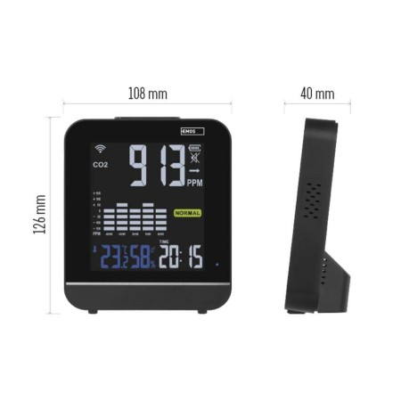 Monitor Qualità Aria CO2 con Temperatura e Umidità | EMOS GoSmart E30300