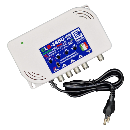 Centralino TV 4 ingressi 1 uscita con filtro 5G 35dB 120dBµV | CLB-345U Centralino TV 4 ingressi 1 uscita con filtro 5G 35dB 120dBµV | CLB-345U