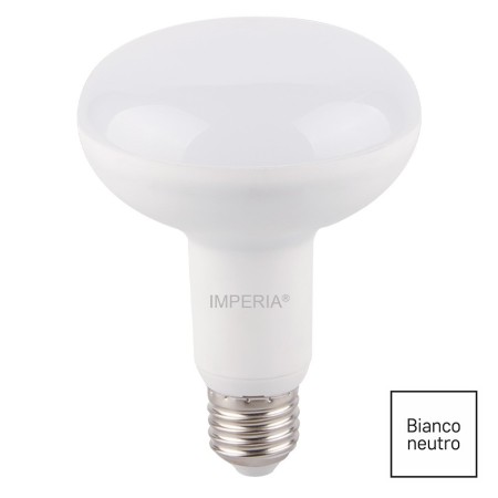 Lampadina LED riflettore R80 IMPERIA 209141 attacco E27 12W luce neutra 4000K 960 lumen Lampadina LED riflettore R80 IMPERIA 209141 attacco E27 12W luce neutra 4000K 960 lumen