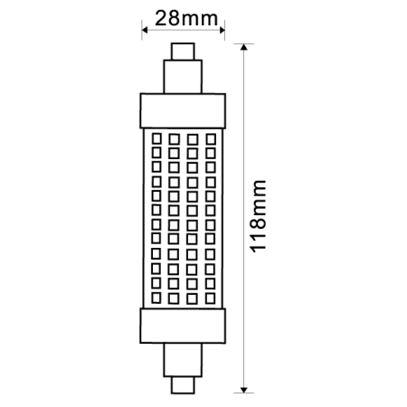 Lampada LED Lineare R7S 19W 2500lm 4000K con Attacchi Disassati - Sostituisce Alogene 152W | IMPERIA 213261