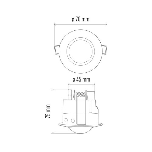 Sensore di Movimento PIR da Incasso,...
