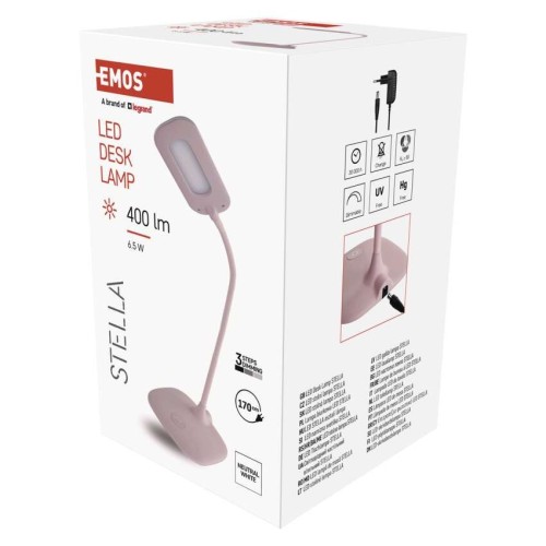 Lampada da Tavolo LED STELLA Rosa con...