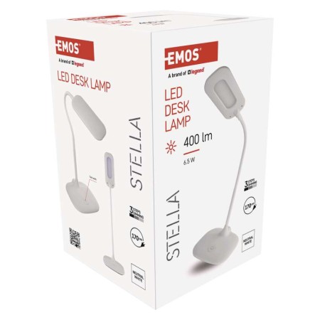 Lampada da Tavolo LED STELLA Bianca con Dimmer Touch e Collo Flessibile | Z7602W