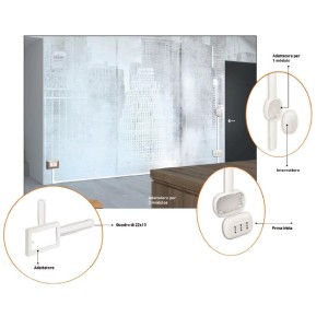 Modulo 3 prese da parete bivalenti 10/16A bianco con supporto opzionale 2