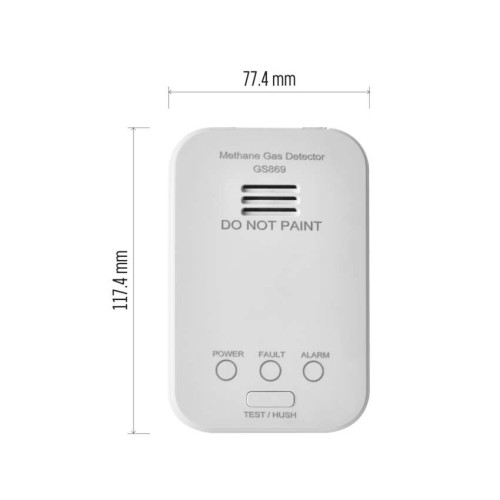 Dimensioni rilevatore fughe gas EMOS GS869 230V metano GPL propano