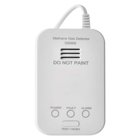 ista frontale rilevatore gas EMOS GS869 con led allarme e tasto TEST