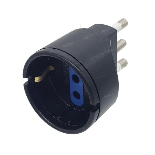 Adattatore Presa Schuko Spina 16A Nero
