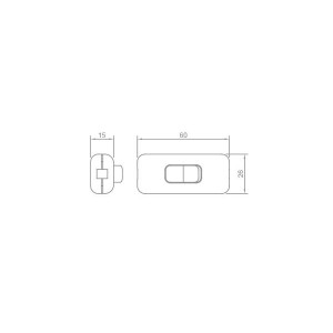 Interruttore Passafilo Piatto Argento con Bilanciere: perfetto per lampade eleganti. 2