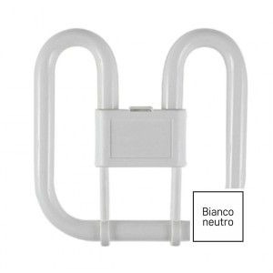 Lampada 2D 28W 4 pin attacco GR10q luce neutra 4000K