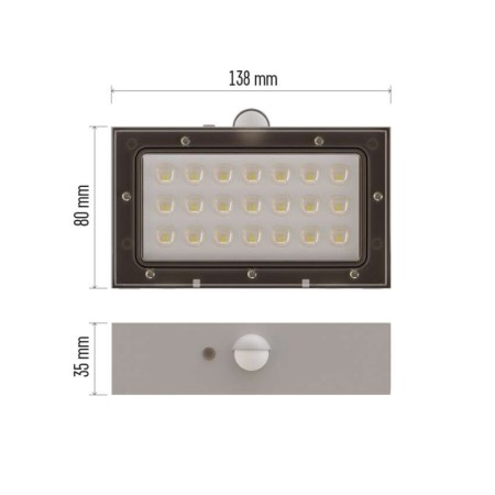 Applique Solare BRIXO LED con Sensore Movimento | 350lm Bianco Neutro | EMOS ZG161S