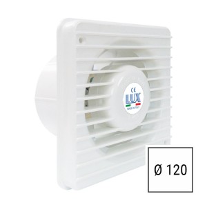 Aspiratore assiale da parete Ø120mm con cavo 60cm LUX ST120 Made in Italy
