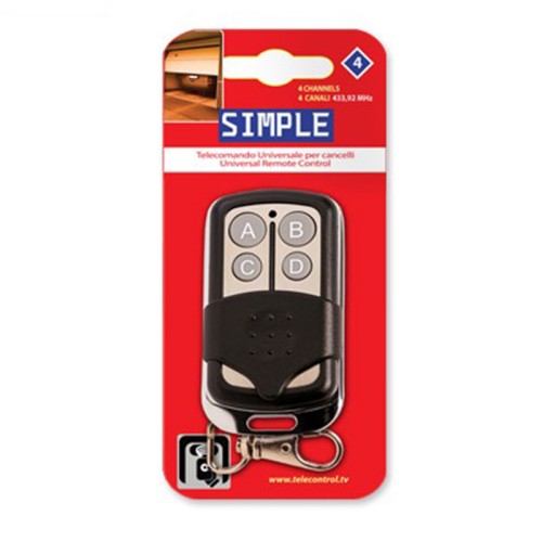 Telecomando universale 4 tasti cancelli 433.92 MHz autoapprendente Superior SUPRF002