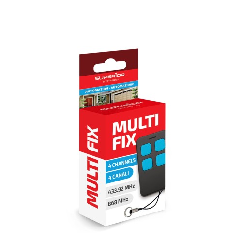 Telecomando universale cancelli 433.92 MHz e 868 MHz compatibile rolling code e codice fisso | Superior SUPRF007