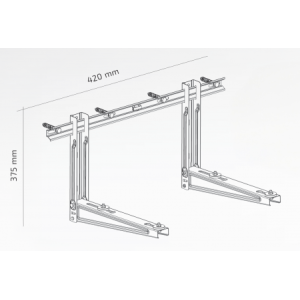 Staffa Air Fix Pro 420 per condizionatore fino a 120kg con livella e inserti antivibrazione | Superior SUPSAW002 2