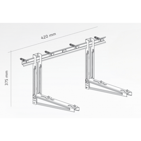 Staffa Supporto Condizionatore Air Fix Pro 420 Portata 120kg in Acciaio | Superior SUPSAW002