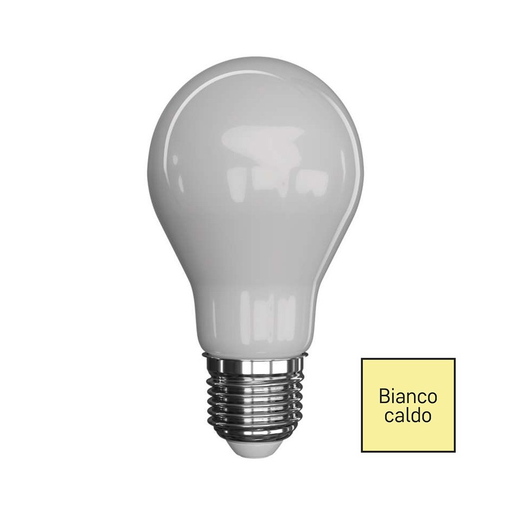 Lampadina LED Filamento E27 7.6W (75W) E27 1060lm 2700K Goccia Opale