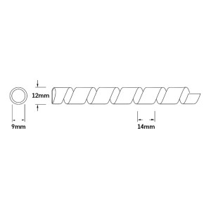 Spiralina cablaggio Ø9–32 mm naturale in polietilene – vendita al metro | Codice 80406 2