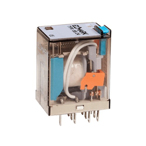 Relè industriale ELMARK ELM-36.04 24VDC 4NO+4NC 640 ohm DIN rail automazione PLC controllo industriale quadri elettrici