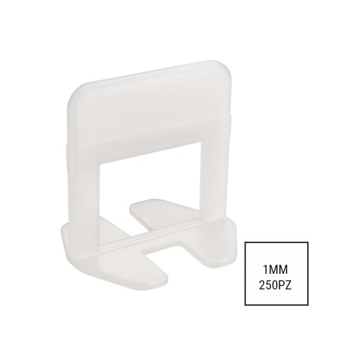 Distanziatore livellante per piastrelle 1mm in plastica PE-HD bianca