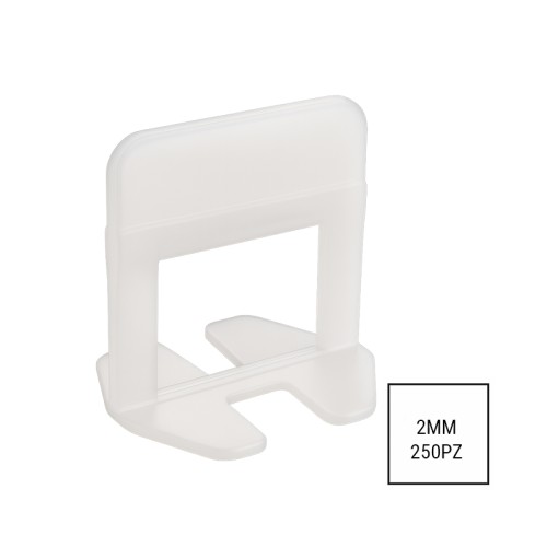Distanziatore livellante 2 mm bianco per piastrelle in PE-HD Made in Italy