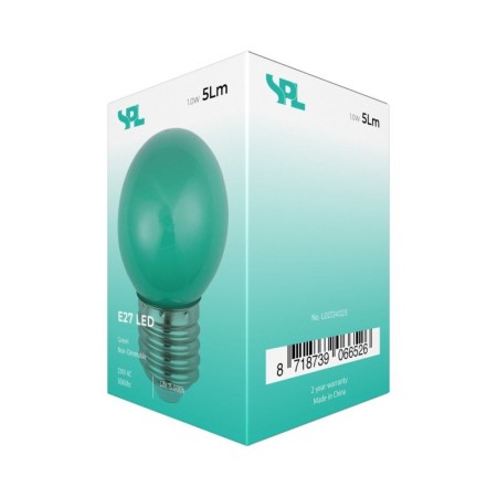 Lampadina LED Sfera E27 1W 230V Verde per Feste e Decorazioni | SPL L027241223