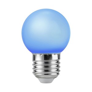 Lampadina LED E27 sfera 1W blu decorativa per feste e catene luminose 2