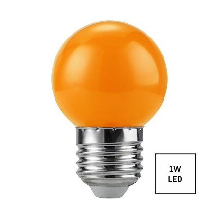 Lampadina LED E27 sfera 1W rossa decorativa per feste e catene luminose Lampadina LED E27 sfera 1W rossa decorativa per feste e catene luminose