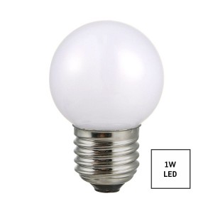 Lampadina LED E27 sfera 2W bianca calda 3000K decorativa per catene luminose