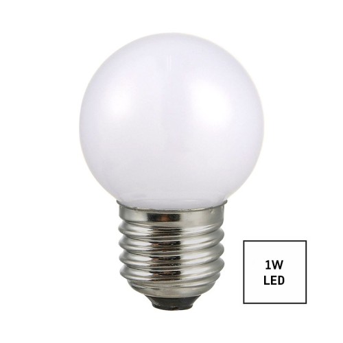 Lampadina LED E27 sfera 2W bianca calda 3000K decorativa per catene luminose