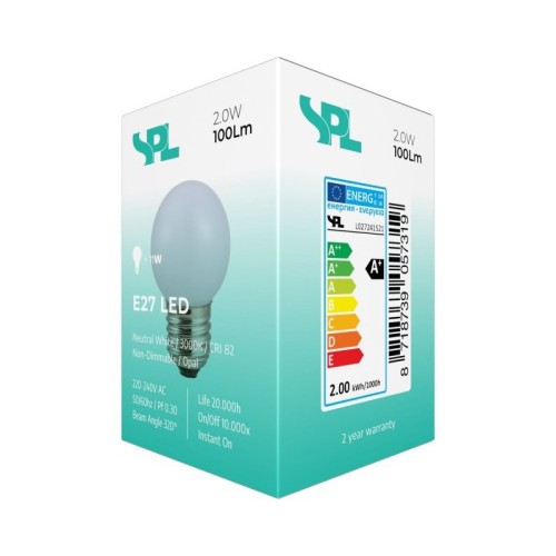Lampadina LED Sfera E27 2W 230V... Lampadina LED Sfera E27 2W 230V...