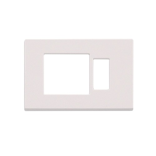 Placca UNEL + 1 foro resina bianco crema Venus Marlanvil 1869.A compatibile Magic