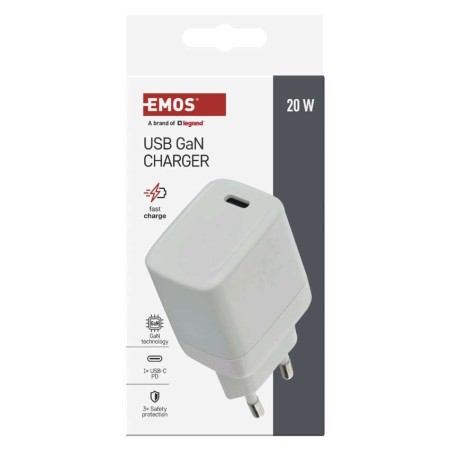 Caricabatterie Rapido 20W USB-C iPhone Samsung | EMOS V01G20