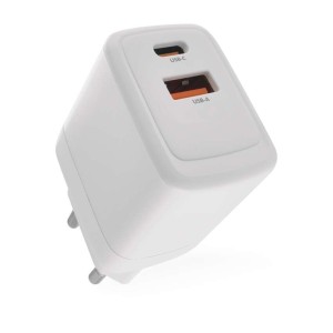 caricabatterie usb 20w gan pd qc 2 porte usb-c usb-a smartphone tablet emos v02g20