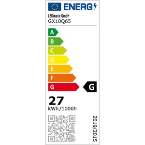 Lampadina CFL FML 27W 6500K GX10Q-4 fluorescente compatta 4 tubi U attacco 4 pin ricambio professionale daylight 2