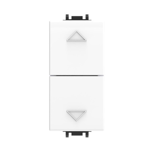 Modulo Doppio Pulsante Saliscendi Bianco Compatibile Vimar Plana VP42 | ECOVA 27243