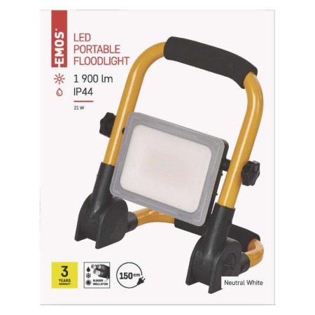 Faretto da Cantiere Portatile LED 21W 1900lm IP44 IK10 | ILIO EMOS ZS3322