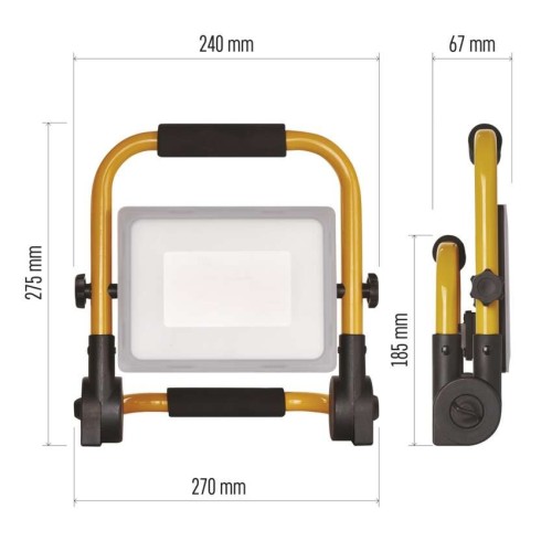 Faretto da Cantiere Portatile LED 51W... Faretto da Cantiere Portatile LED 51W...
