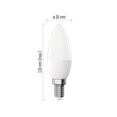 Lampadina LED Oliva E14 8.8W (60W) 806LM 2700K Luce calda | EMOS ZL3F47
