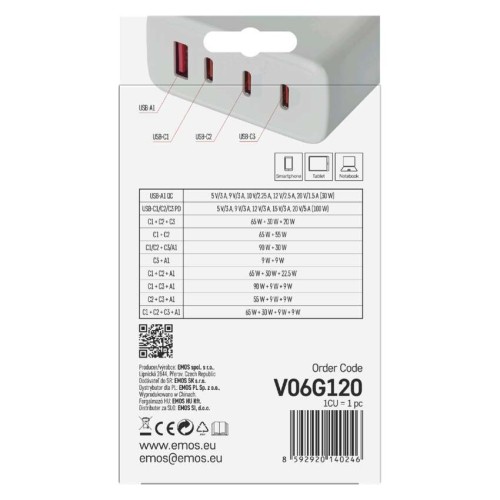 Caricabatterie USB 120W GaN PD 4... Caricabatterie USB 120W GaN PD 4...