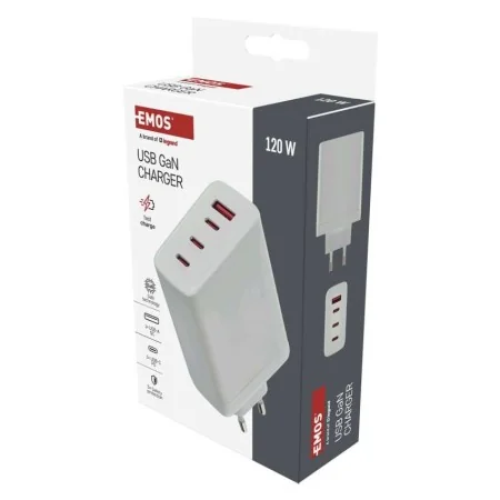 Caricabatterie USB 120W GaN PD 4 Porte Universale | EMOS V06G120