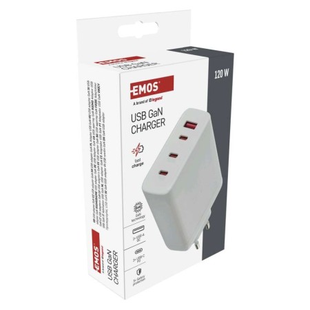 Caricabatterie USB 120W GaN PD 4 Porte Universale | EMOS V06G120