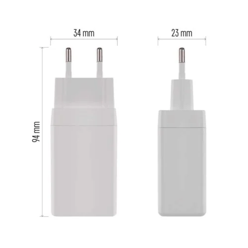 Caricabatterie USB 65W GaN PD 3 Porte...