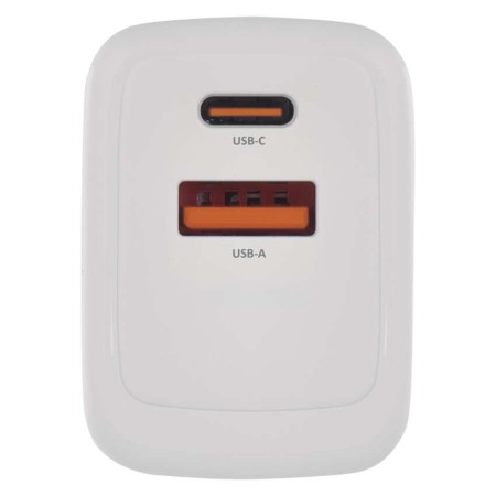 Caricabatterie USB 20W GaN PD QC 2 Porte USB-C USB-A Smartphone Tablet | EMOS V02G20